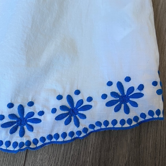 J. Crew Factory CottonHigh Neck Swing Top With Embroidery In White Size Medium - Picture 3 of 13